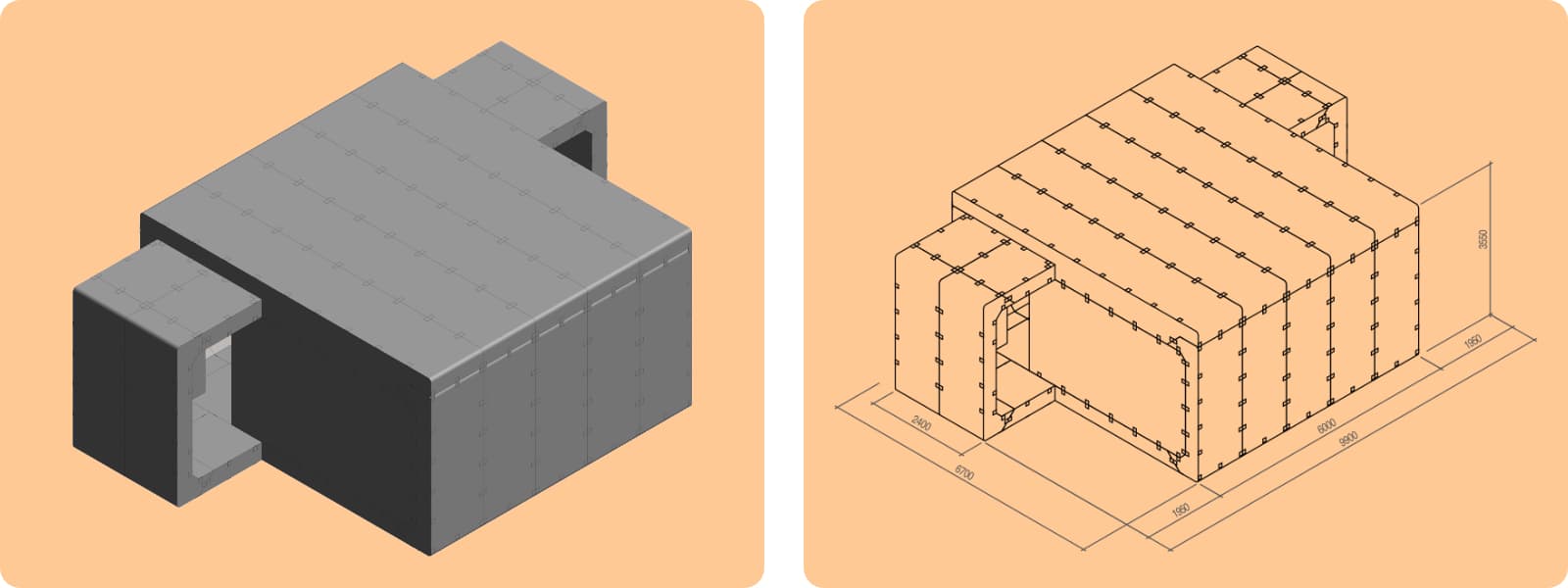 Anti-radiation shelter ARCA MAX 6.0 · 50 persons