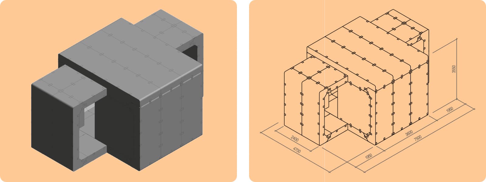 Certified anti-radiation shelter ARCA SPACE 4.0 · 19 persons