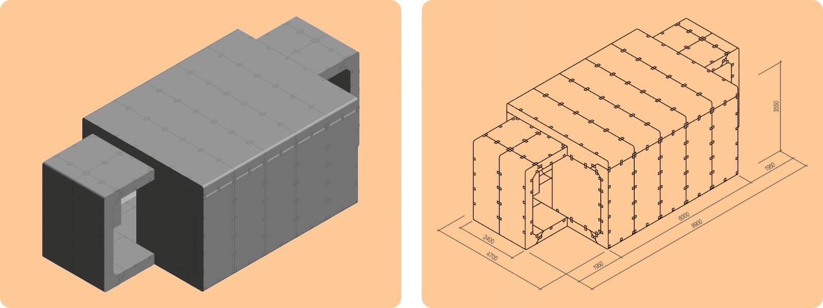 Certified anti-radiation shelter ARCA SPACE 4.0 · 35 persons